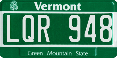 VT license plate LQR948