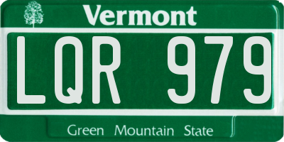VT license plate LQR979