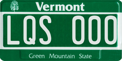 VT license plate LQS000