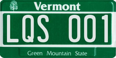 VT license plate LQS001