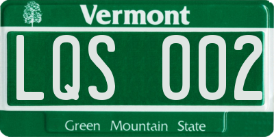 VT license plate LQS002