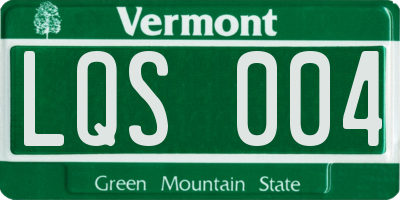 VT license plate LQS004