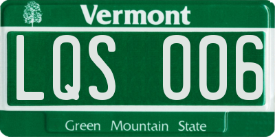 VT license plate LQS006