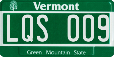 VT license plate LQS009