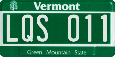 VT license plate LQS011