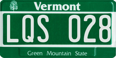 VT license plate LQS028