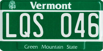 VT license plate LQS046