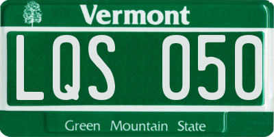 VT license plate LQS050