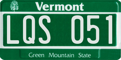 VT license plate LQS051