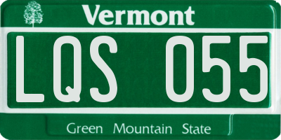VT license plate LQS055