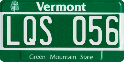 VT license plate LQS056