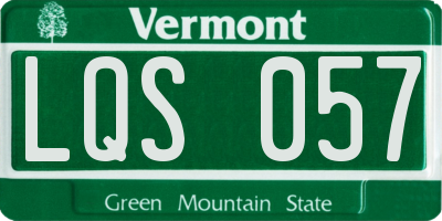 VT license plate LQS057