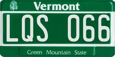 VT license plate LQS066