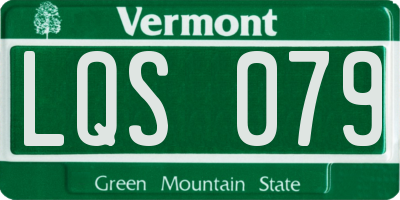 VT license plate LQS079