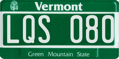VT license plate LQS080
