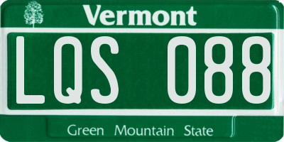 VT license plate LQS088