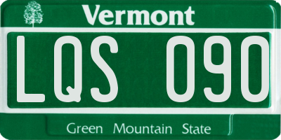 VT license plate LQS090