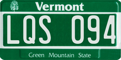 VT license plate LQS094