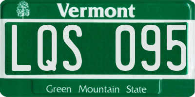 VT license plate LQS095