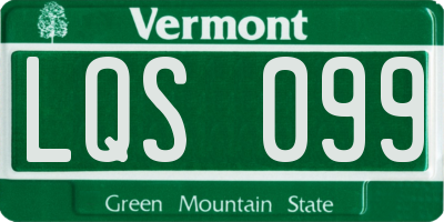 VT license plate LQS099