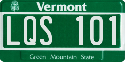 VT license plate LQS101