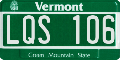 VT license plate LQS106
