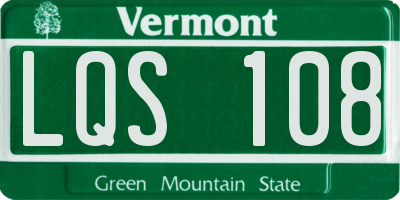 VT license plate LQS108