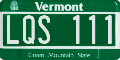 VT license plate LQS111