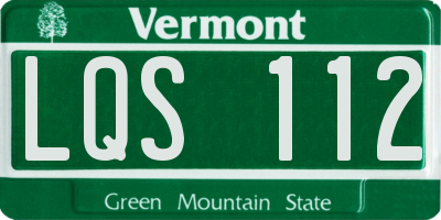 VT license plate LQS112