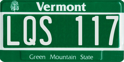 VT license plate LQS117