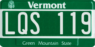 VT license plate LQS119