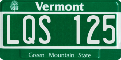 VT license plate LQS125
