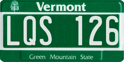 VT license plate LQS126