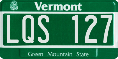 VT license plate LQS127