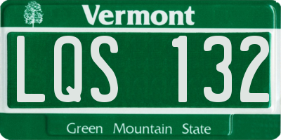 VT license plate LQS132