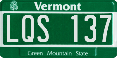 VT license plate LQS137
