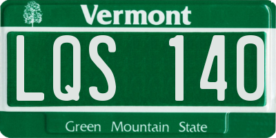 VT license plate LQS140