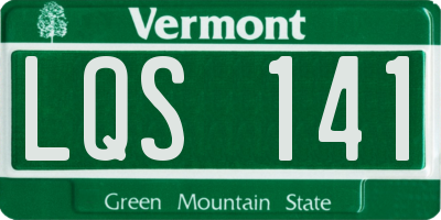 VT license plate LQS141
