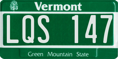 VT license plate LQS147
