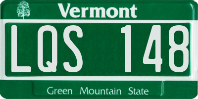 VT license plate LQS148