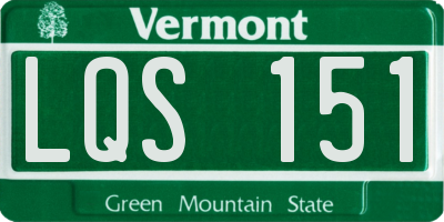 VT license plate LQS151