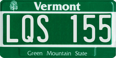 VT license plate LQS155