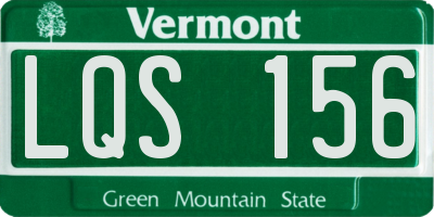 VT license plate LQS156