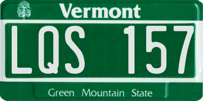 VT license plate LQS157