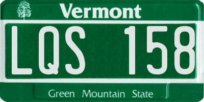 VT license plate LQS158