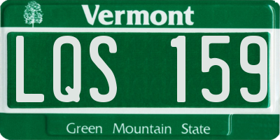 VT license plate LQS159