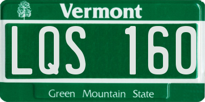 VT license plate LQS160