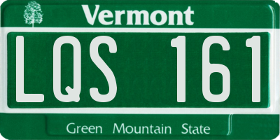 VT license plate LQS161