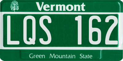 VT license plate LQS162
