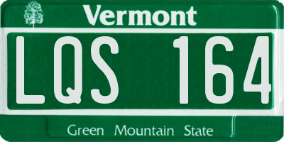 VT license plate LQS164